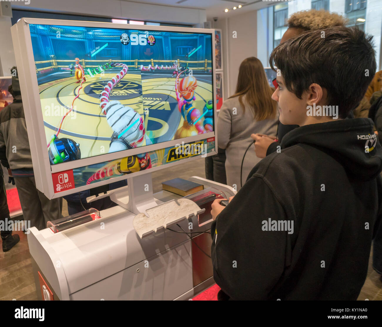Game Lovers In Nintendo World Try Out The Nintendo Switch Consoles In Rockefeller Center In New York On Saturday December 30 17 The Nintendo Switch Is A Big Hit For The Company