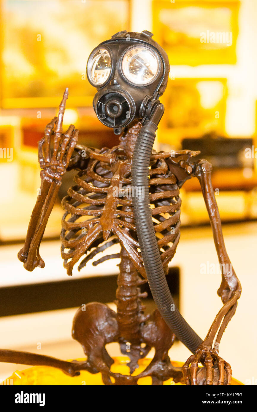 The Art Antiques & Interiors Fair, London, UK. 'Life's a Gas' by artist Simon Fearnhamm. Stock Photo