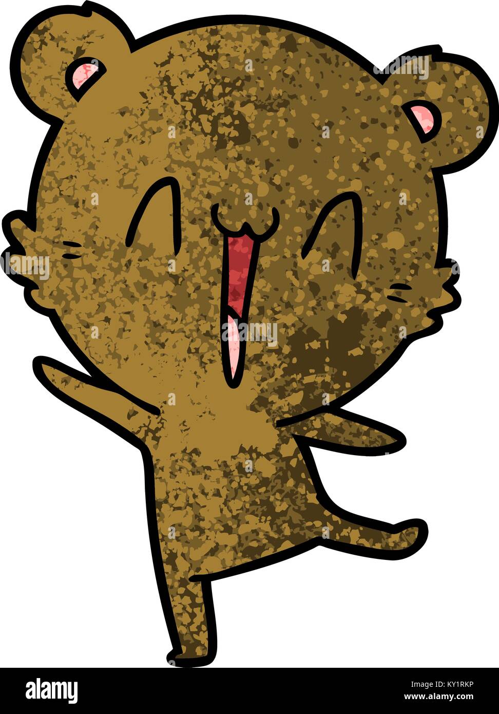 happy bear cartoon Stock Vector Image & Art - Alamy