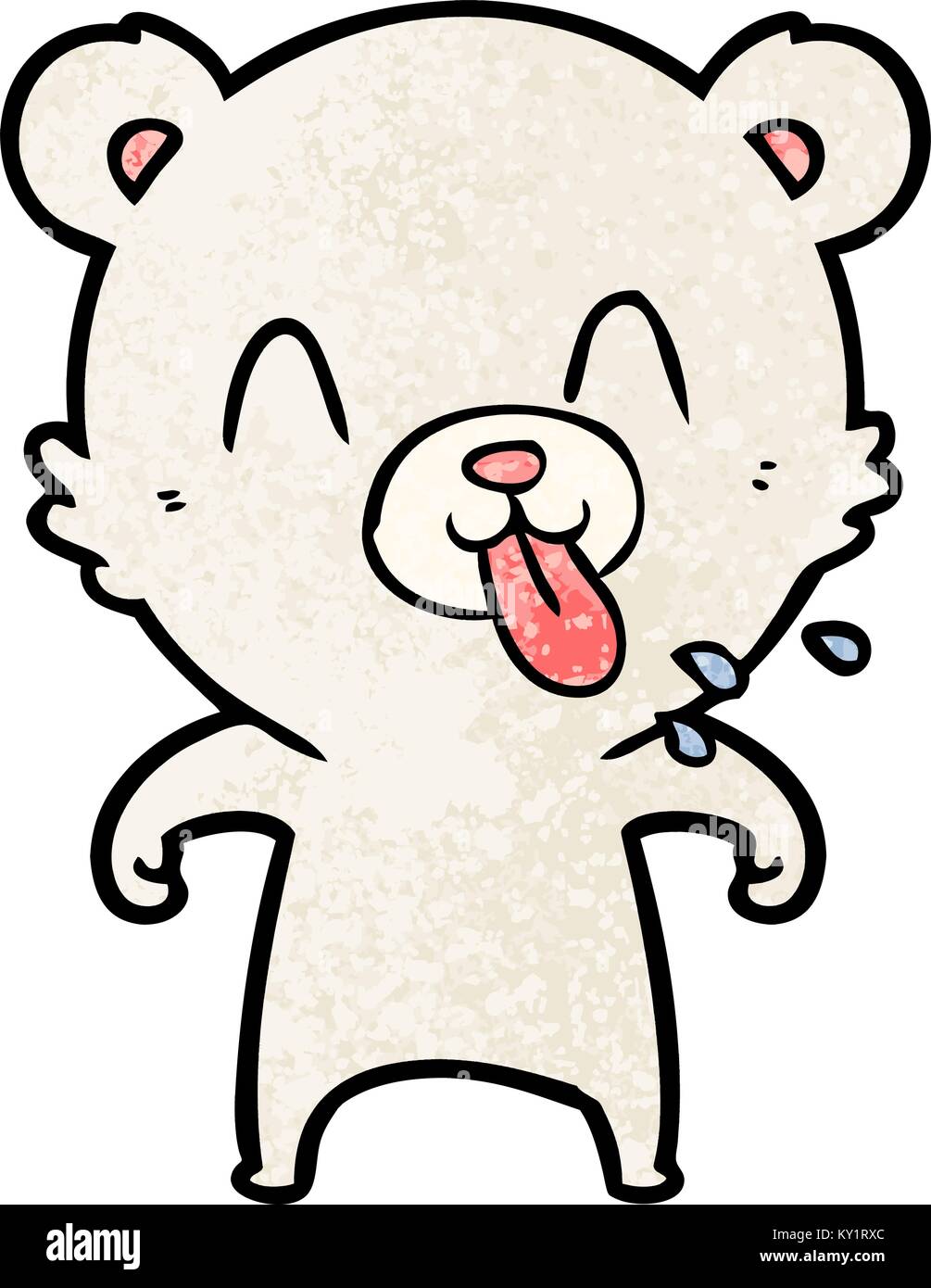 rude cartoon polar bear sticking out tongue Stock Vector Image & Art - Alamy