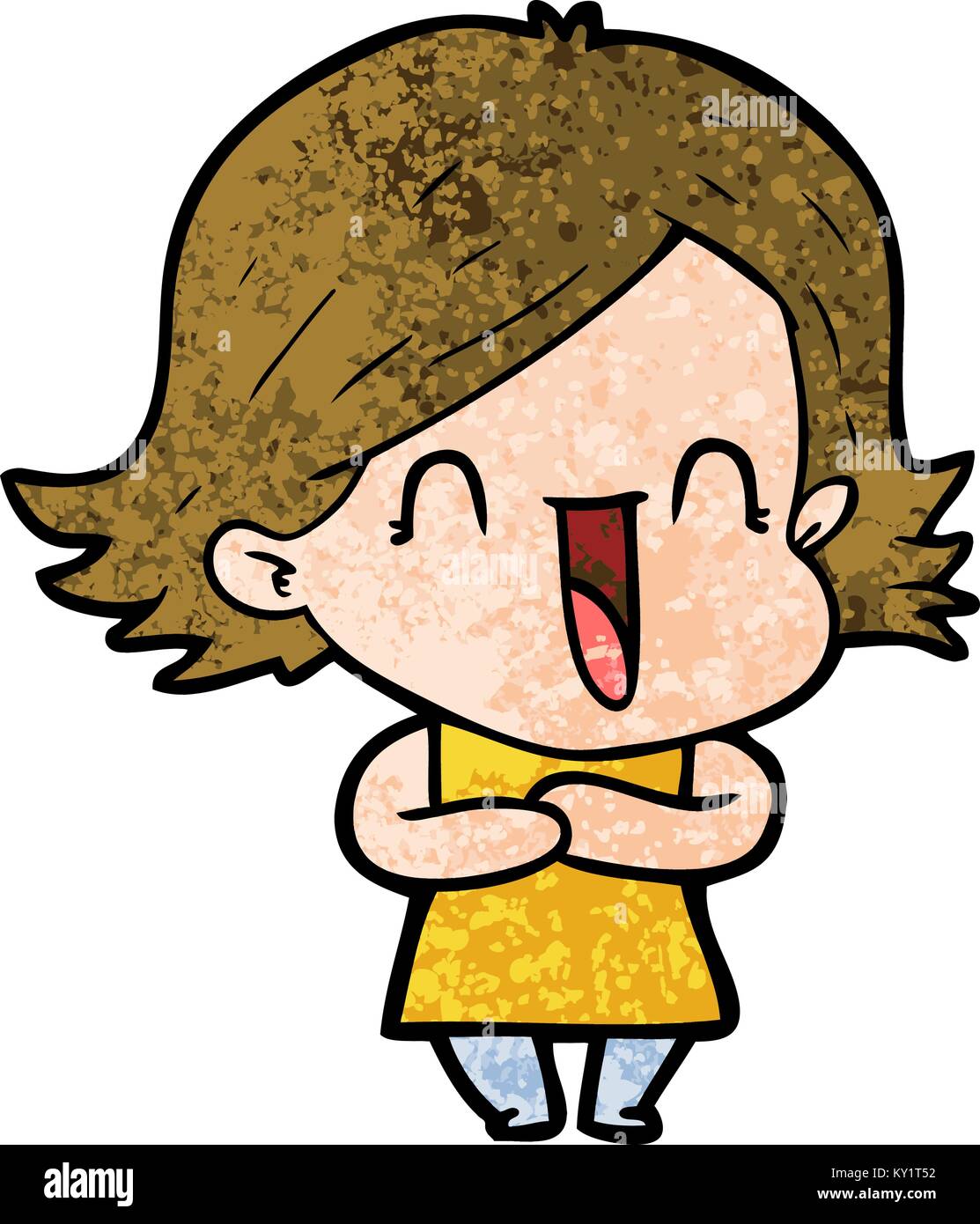cartoon laughing woman Stock Vector Image & Art - Alamy
