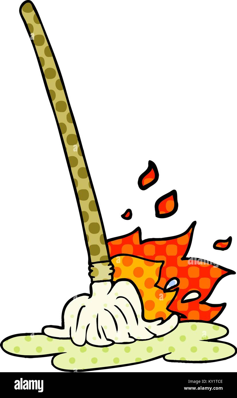 wet cartoon mop Stock Vector Image & Art Alamy
