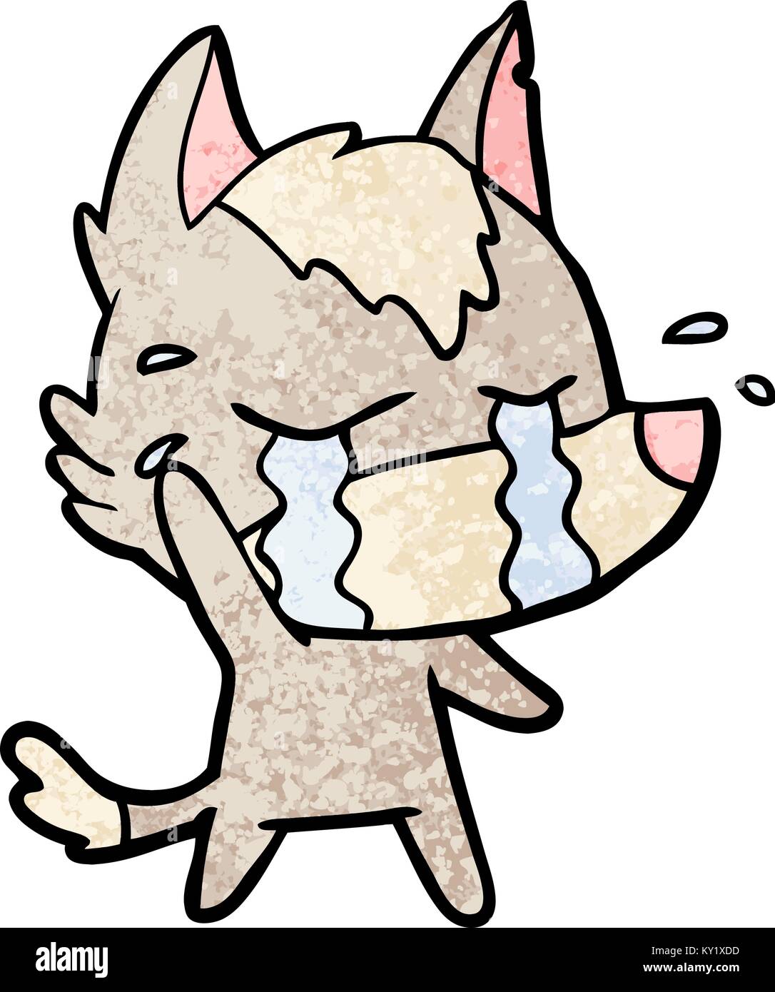 cartoon crying wolf Stock Vector Image & Art Alamy