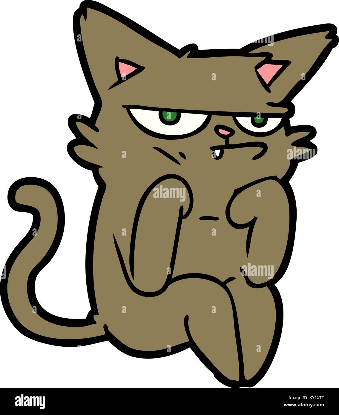 grumpy cartoon cat Stock Vector Image & Art - Alamy