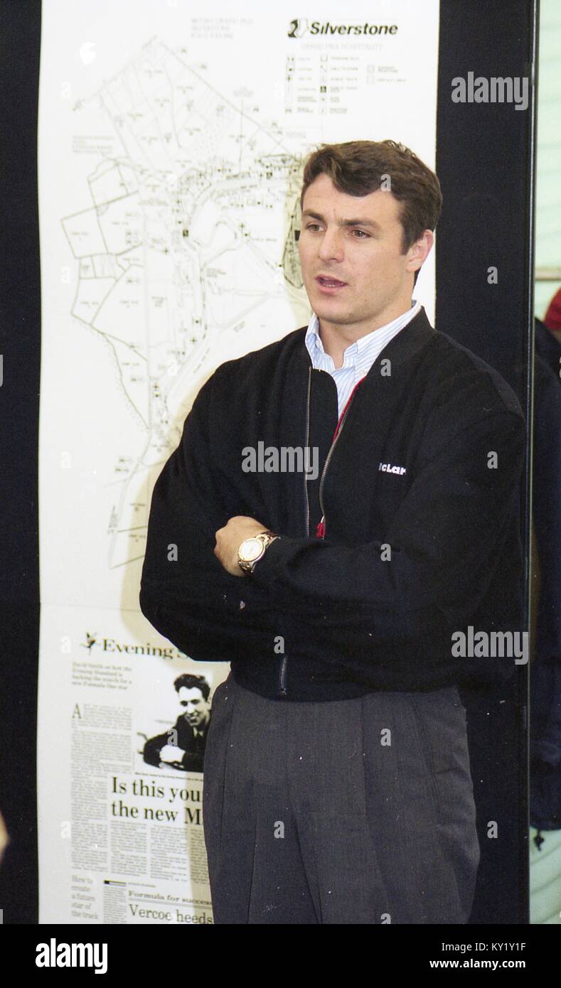 Mark Blundell at a sponsors lunch on race day. 1992 British Grand Prix