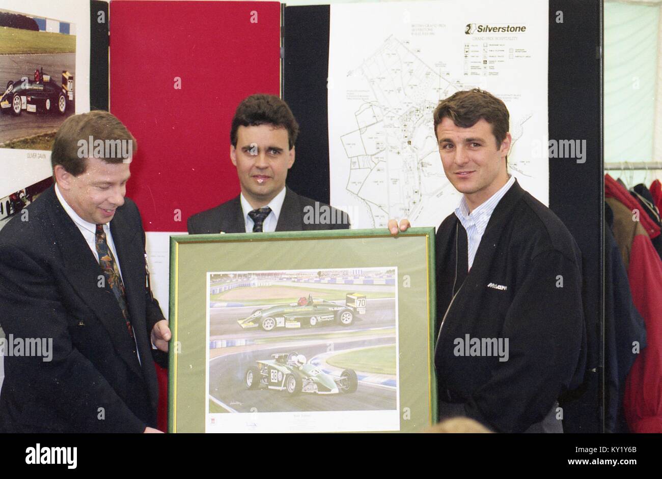 Mark Blundell at a sponsors lunch on race day. 1992 British Grand Prix