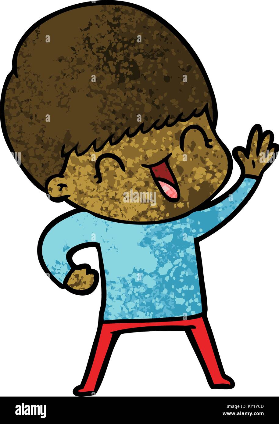 happy cartoon boy Stock Vector Image & Art - Alamy