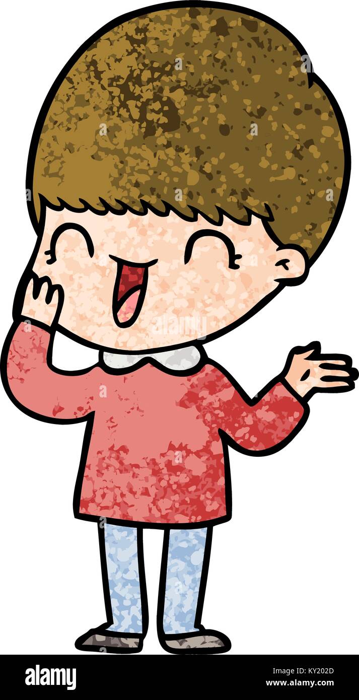 happy cartoon boy Stock Vector Image & Art - Alamy
