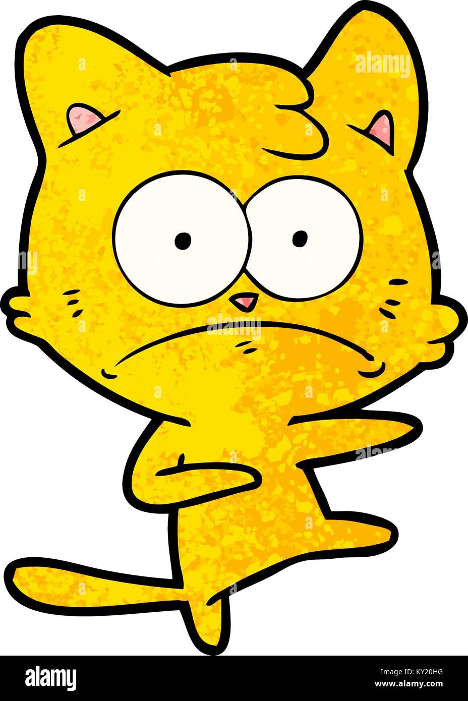 cartoon nervous cat Stock Vector Image & Art Alamy