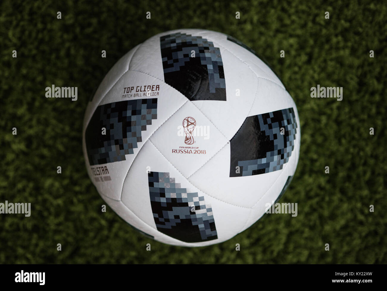 Official Matchball for the FIFA World Cup 2018. Adidas Telstar Football  Stock Photo - Alamy