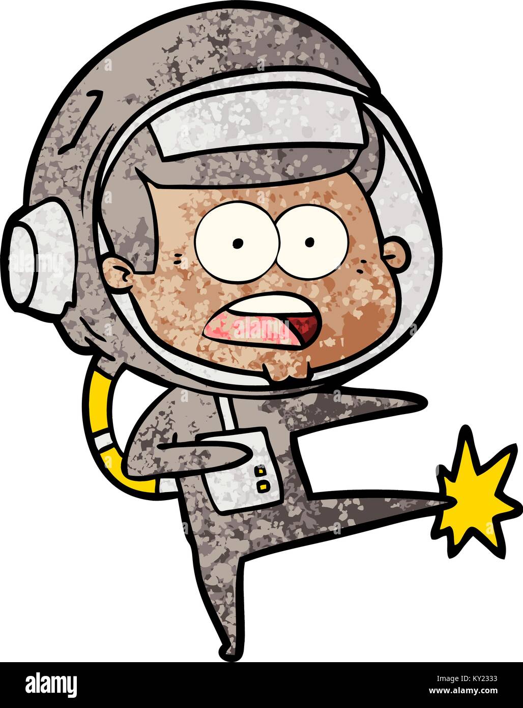 Sad Space Racket Cartoon cartoon surprised astronaut kicking Stock Vector Image & Art - Alamy