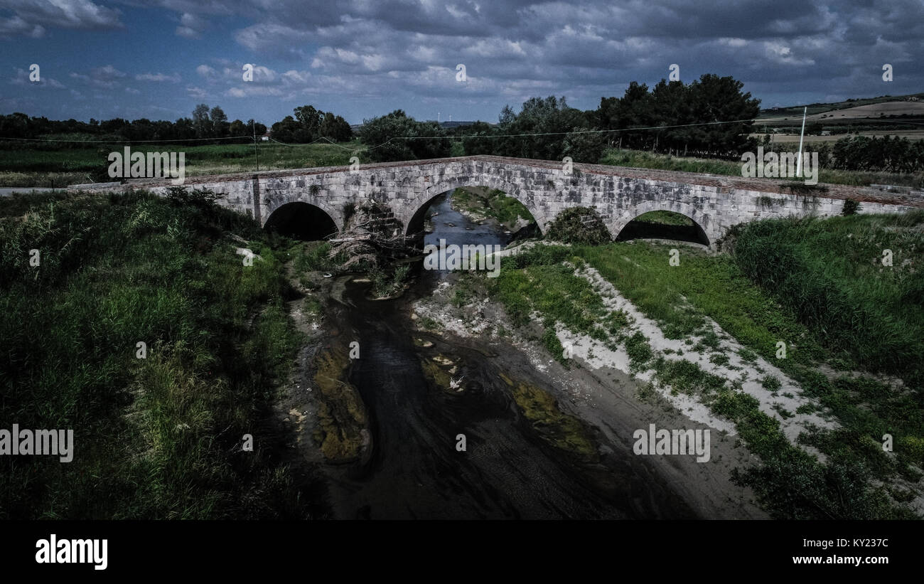Roman bridge in Ascoli Satriano, Foggia, Italy. Stock Photo