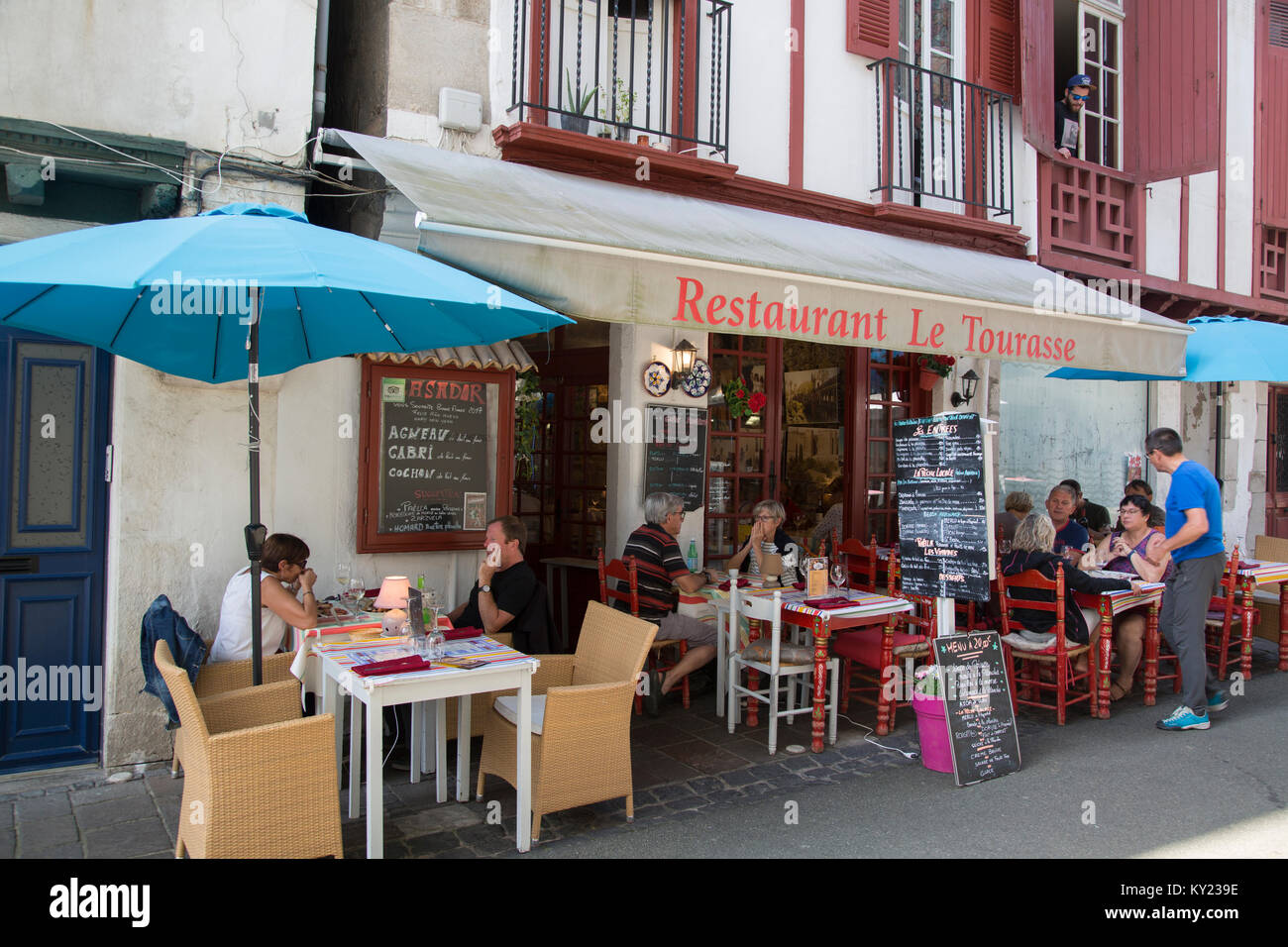 Tourasse Restaurant; Saint Jean de Luz; Basque Country; France Stock Photo  - Alamy