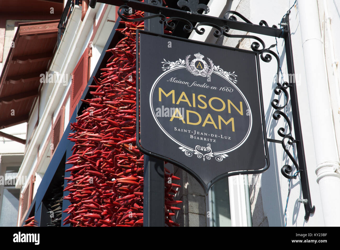 Maison Adam Shop Sign, Saint Jean de Luz; Basque Country; France Stock  Photo - Alamy