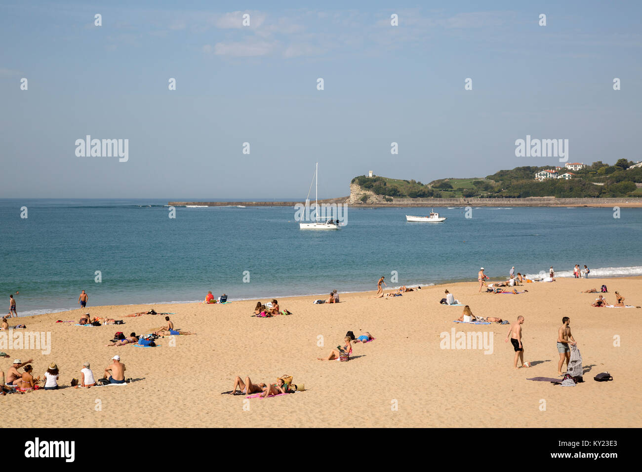 Grande Plage Beach, Saint Jean de Luz; France Stock Photo - Alamy