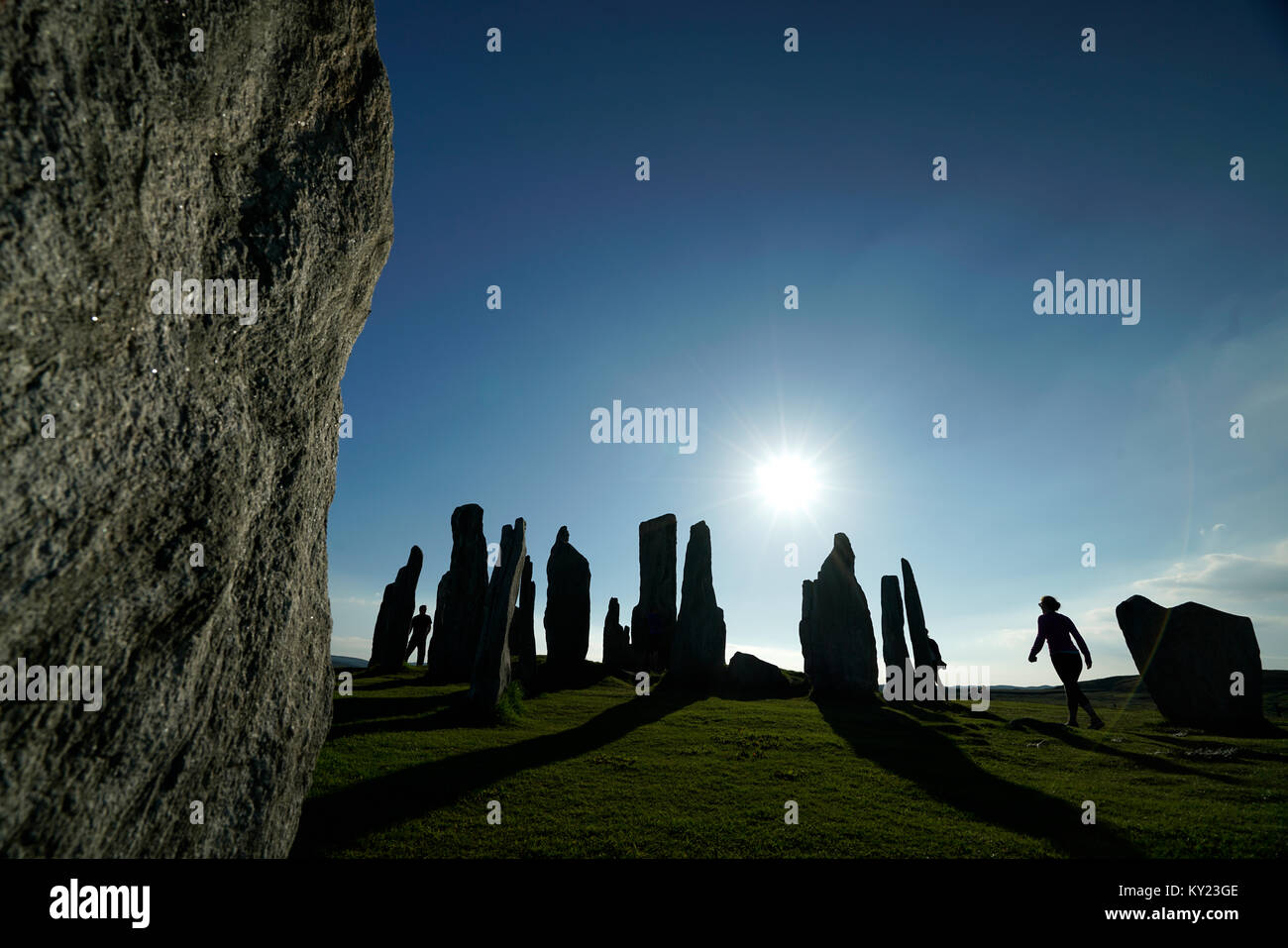 Standing Stones at Callanish, Isle of Lewis, Scotland. Stock Photo
