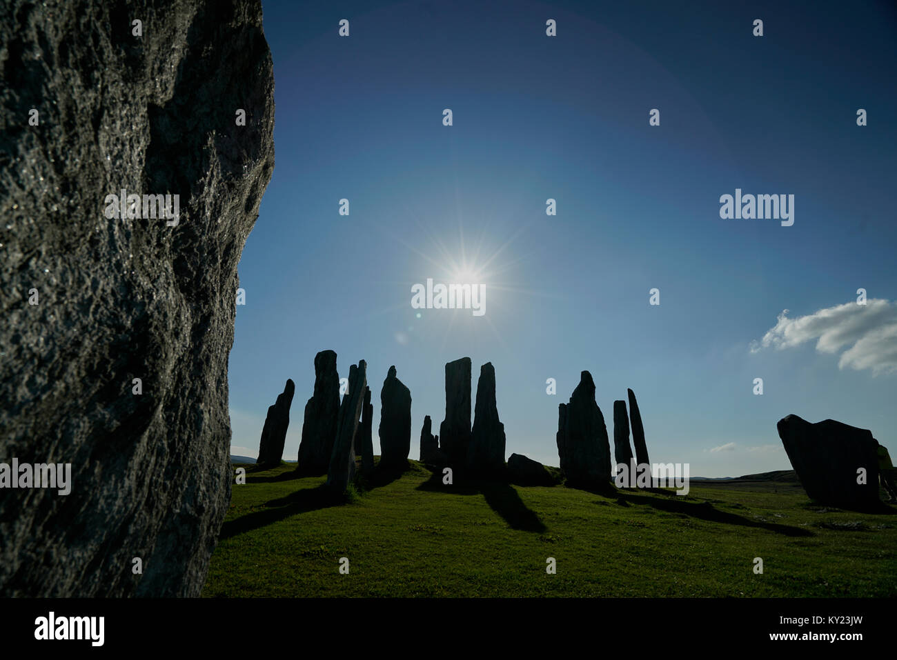 Standing Stones at Callanish, Isle of Lewis, Scotland. Stock Photo