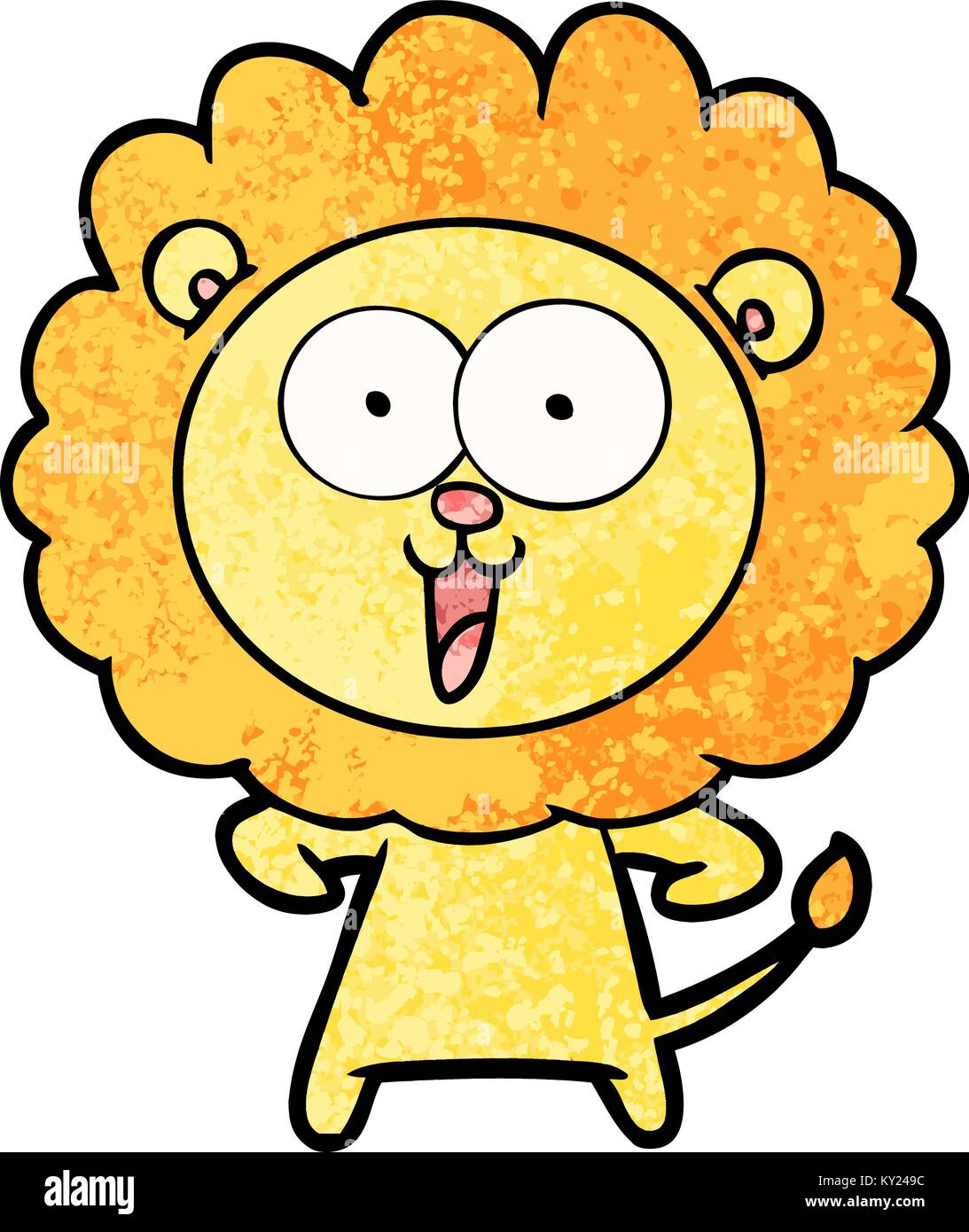 happy cartoon lion Stock Vector Image & Art - Alamy