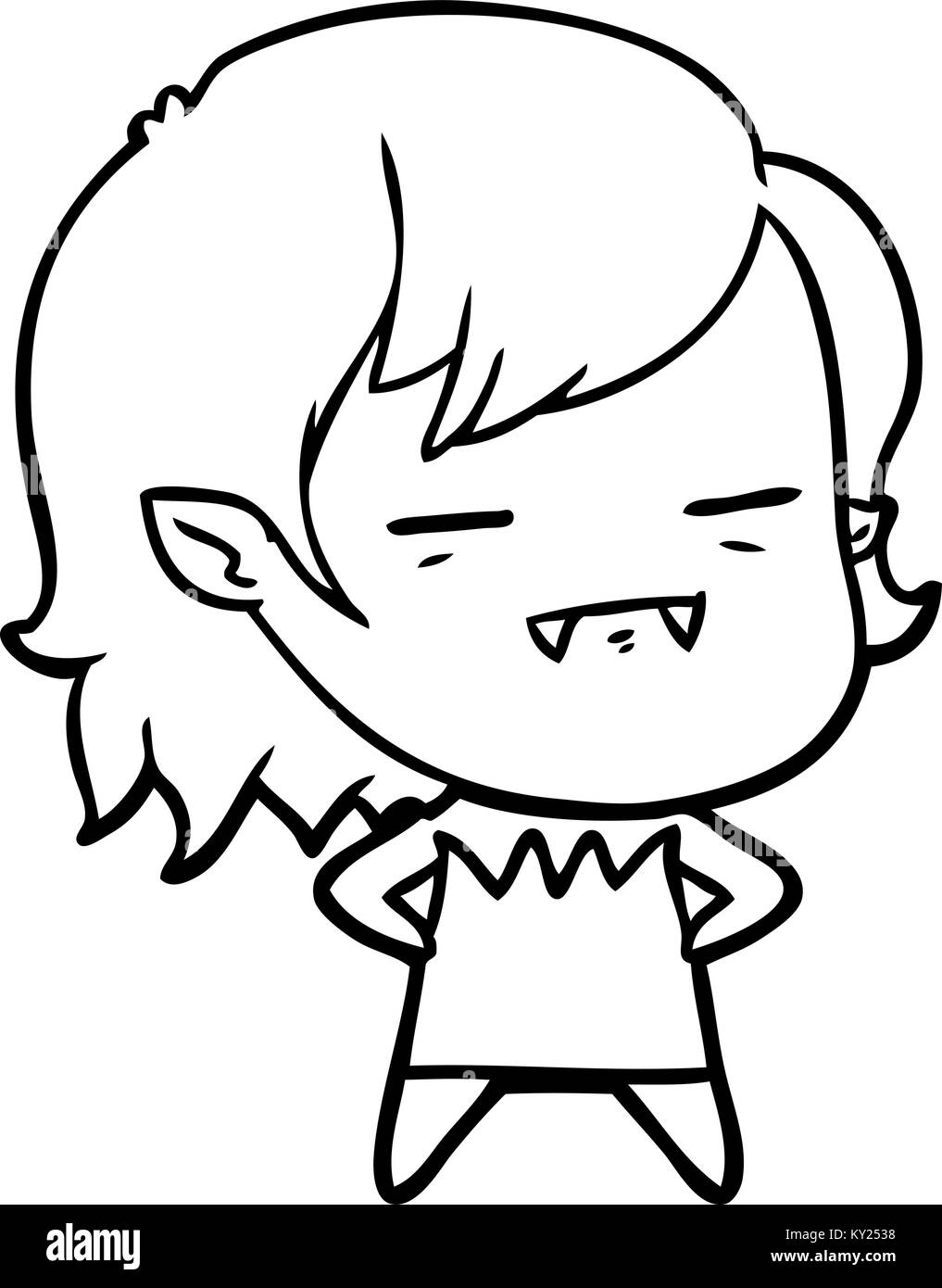 cartoon undead vampire girl Stock Vector Image & Art - Alamy