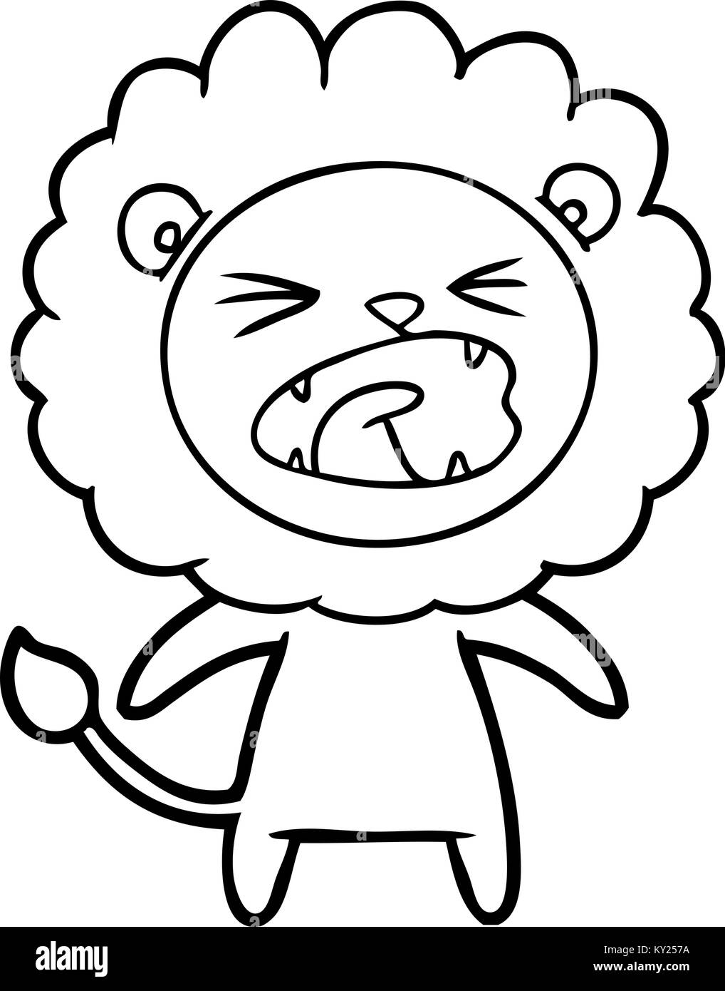 cartoon angry lion Stock Vector Image & Art - Alamy