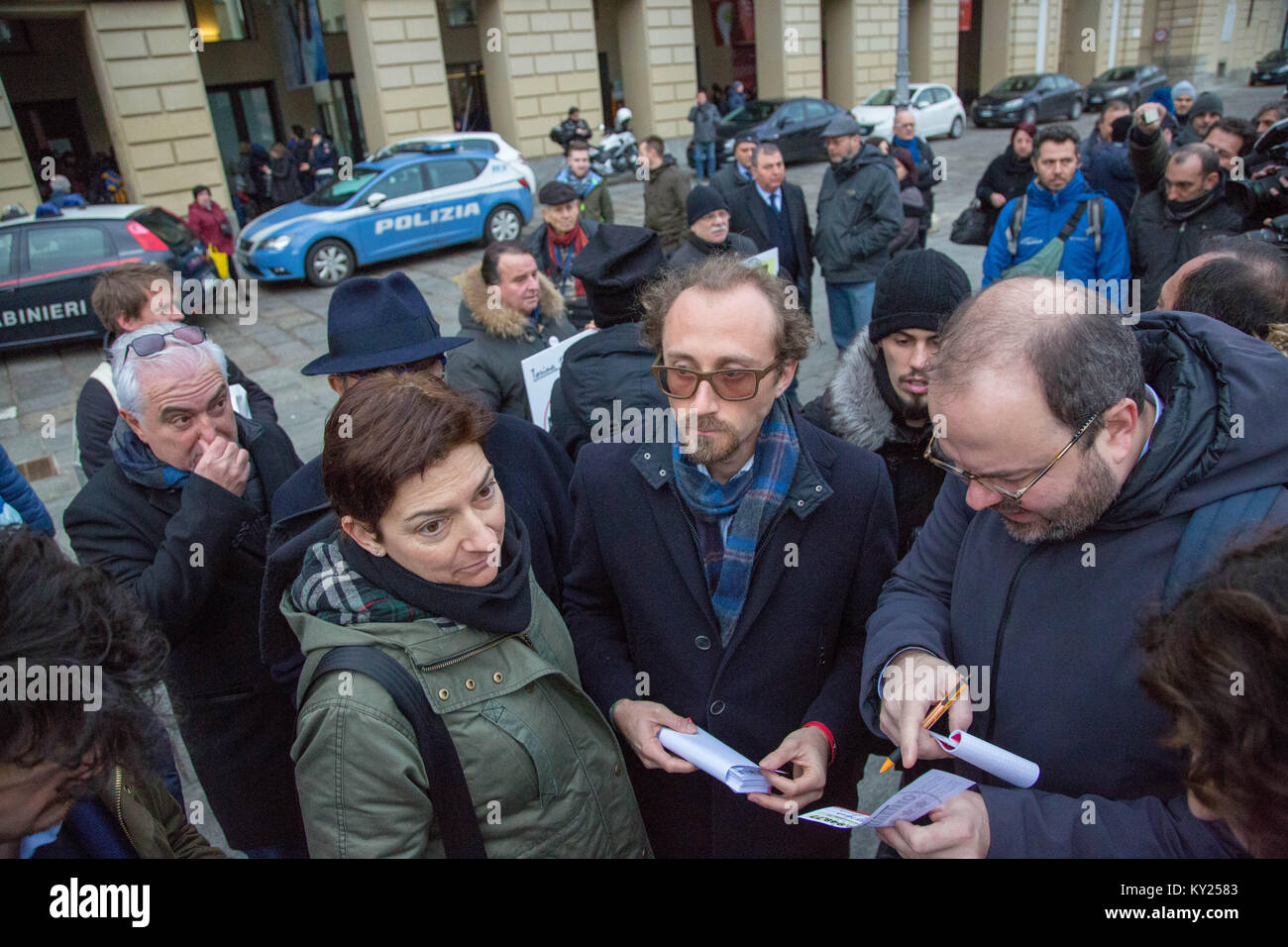 Turin, Italy. 12th Jan, 2018. Luigi Di Maio, leader of Movimento 5 Stelle in Turin. Credit: Lorenzo Apra/Pacific Press/Alamy Live News Stock Photo