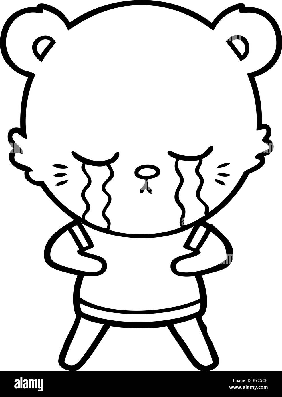 crying cartoon bear Stock Vector Image & Art - Alamy