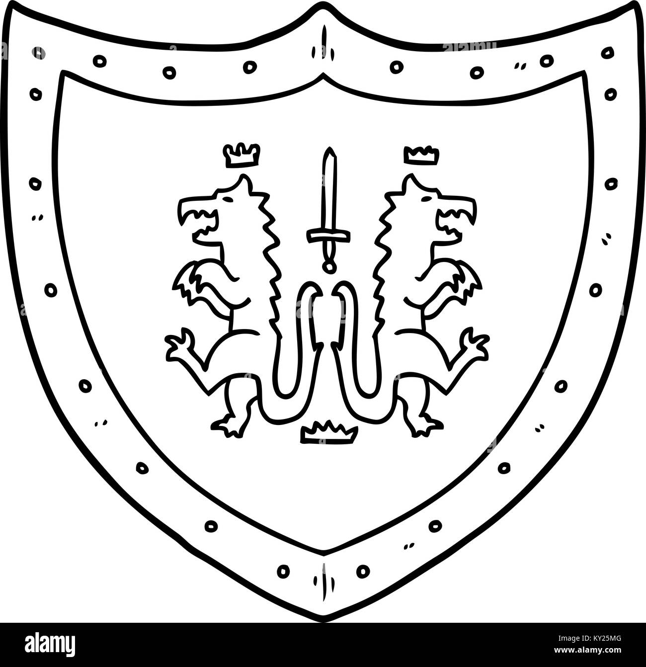 cartoon heraldic shield Stock Vector Image & Art - Alamy