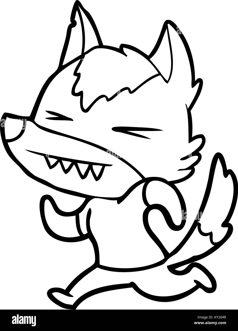 angry wolf cartoon Stock Vector Image & Art - Alamy