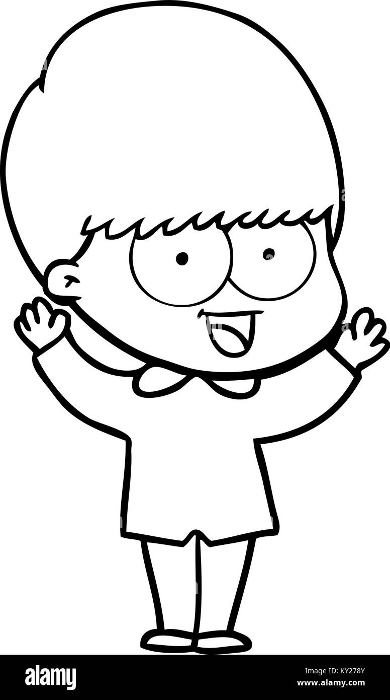 happy cartoon boy Stock Vector Image & Art - Alamy