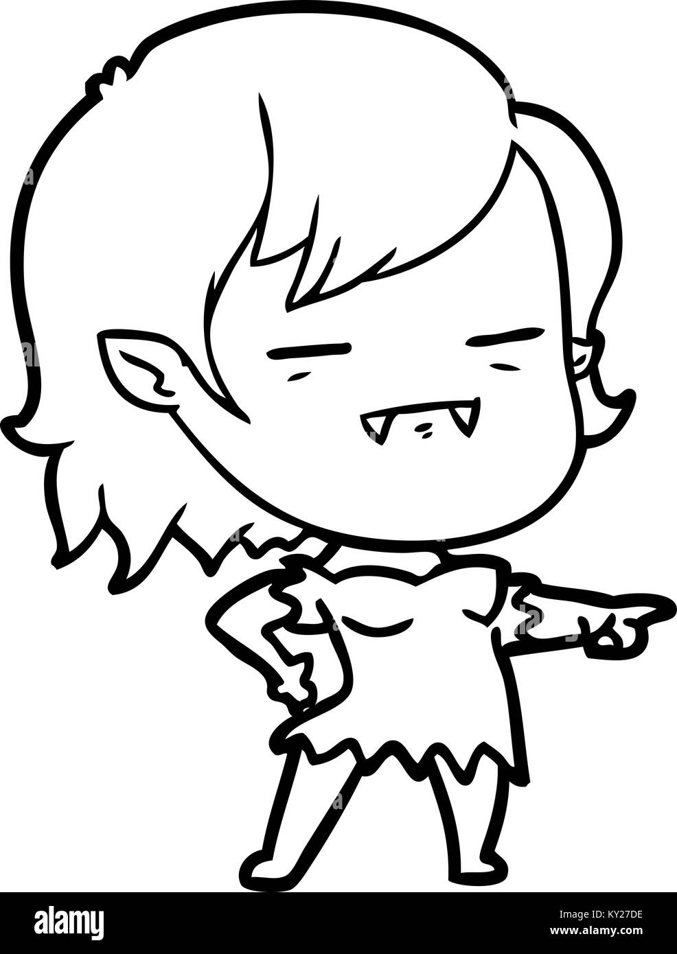 cartoon undead vampire girl Stock Vector Image & Art - Alamy