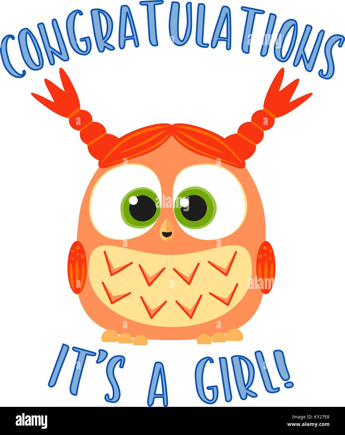 Congratulations it s a girl colorful poster Stock Vector Image &amp; Art ...