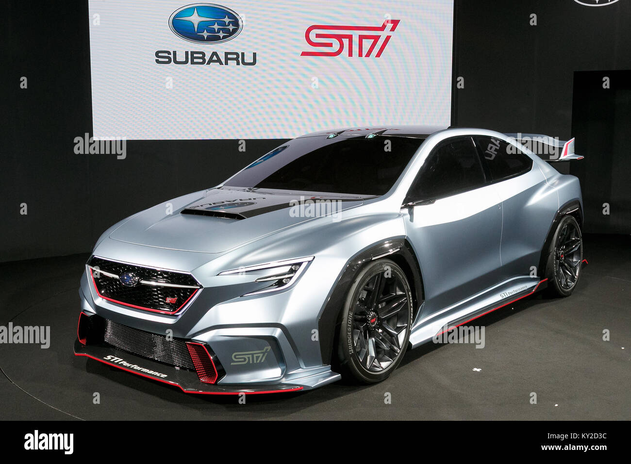 Chiba Japan 12th January 18 Subaru Viziv Performance Sti Concept Car On Display At Tokyo Auto Salon 18 On January 12 18 Chiba Japan Tokyo Auto Salon Is One Of The Largest Chiba Japan 12th January 18 Subaru Viziv Performance Sti Concept Car On Display At Tokyo Auto Salon 18 On January 12 18 Chiba Japan Tokyo Auto Salon Is One Of The Largest