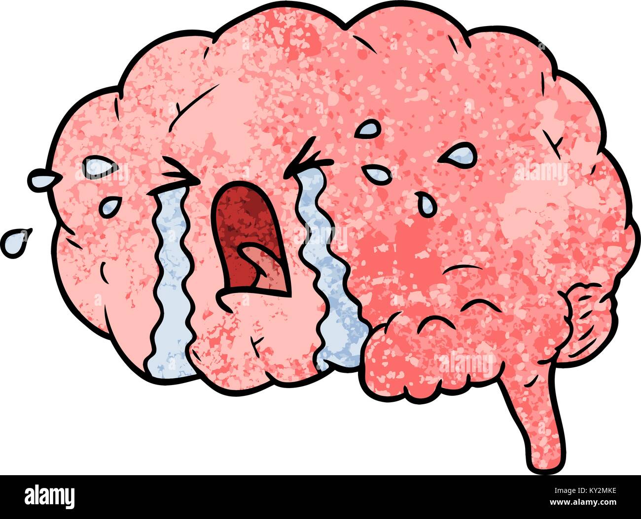 cartoon brain crying Stock Vector Image & Art Alamy