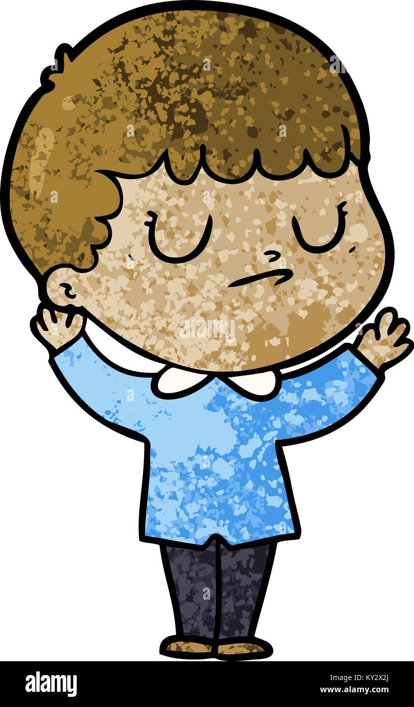 cartoon grumpy boy Stock Vector Image & Art - Alamy