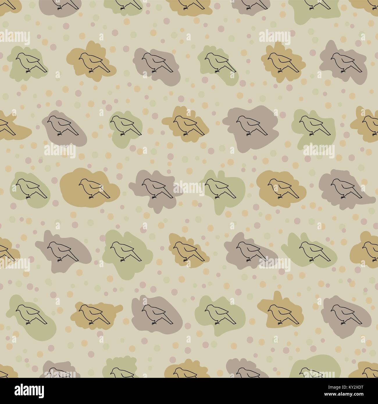 Seamless pattern background with vector birds Stock Vector Image & Art ...
