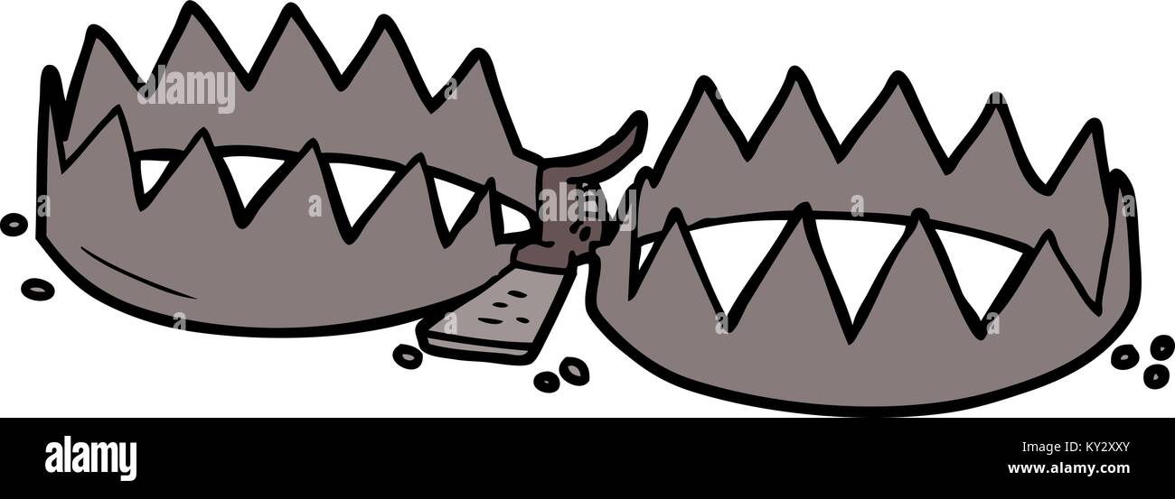 Cartoon Bear Trap Stock Vector Image Art Alamy