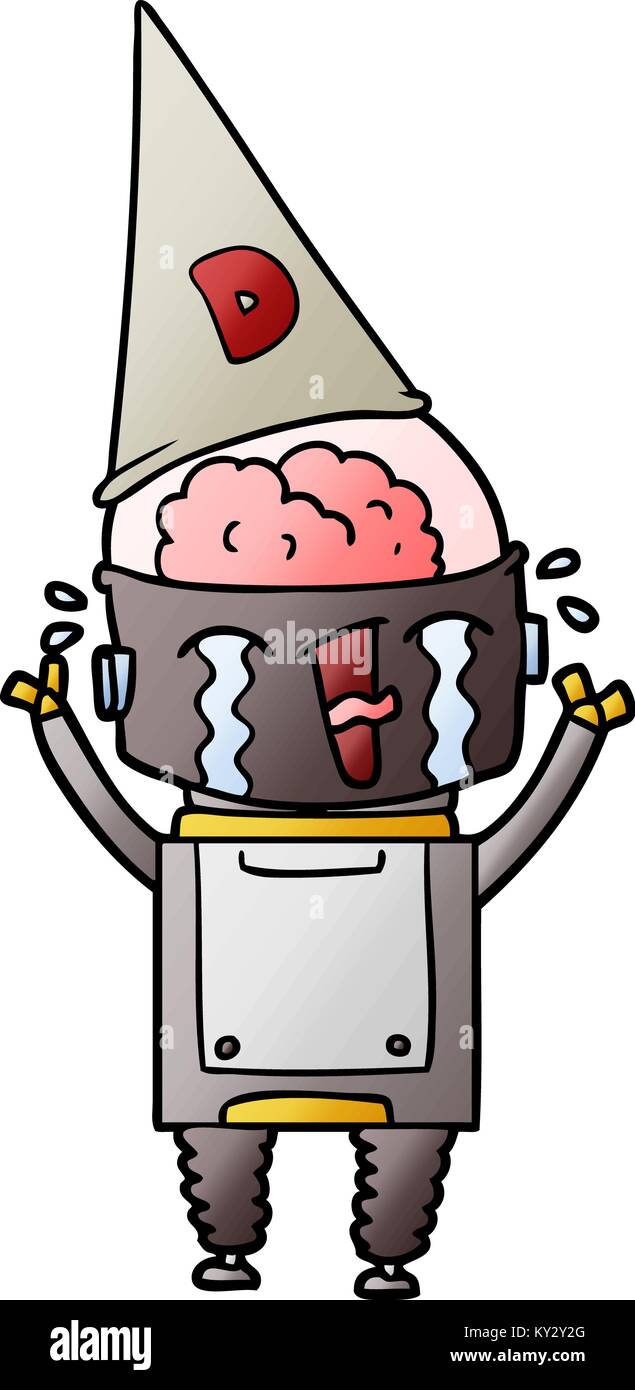 cartoon crying robot Stock Vector Image & Art - Alamy