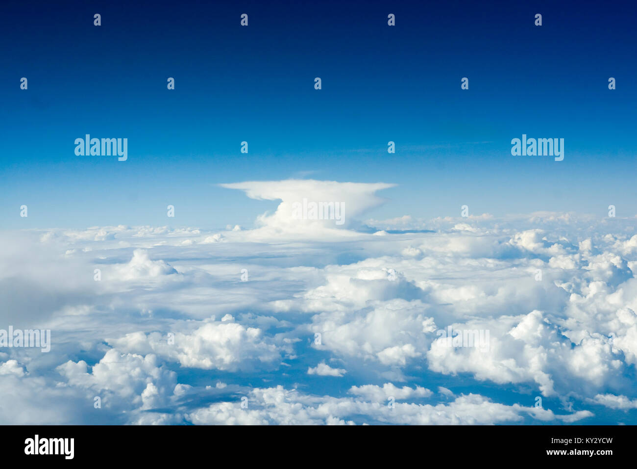 Africa, An Anvil Cloud Stock Photo