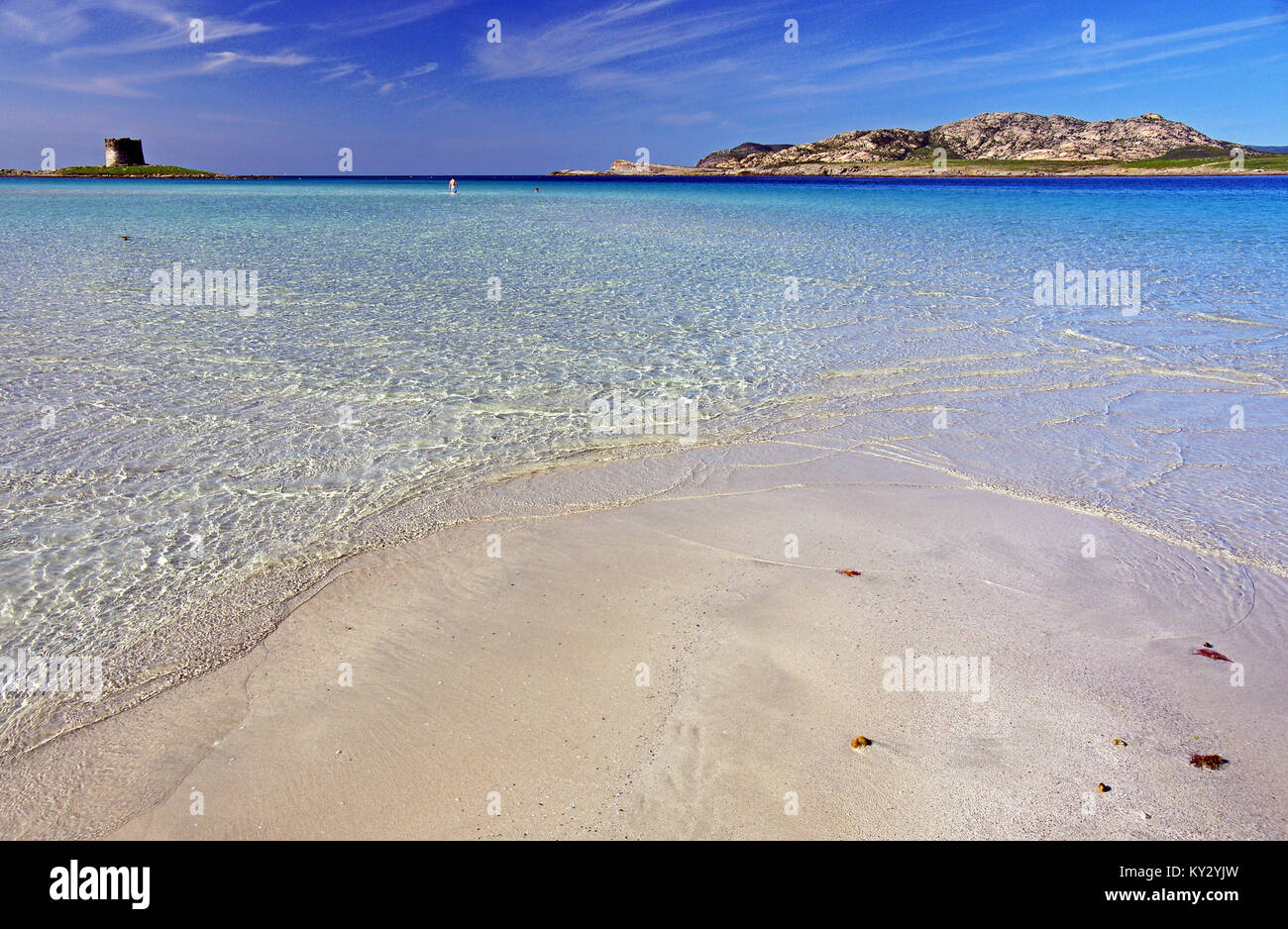Stintino, Sardinia. La Pelosa beach Stock Photo Alamy