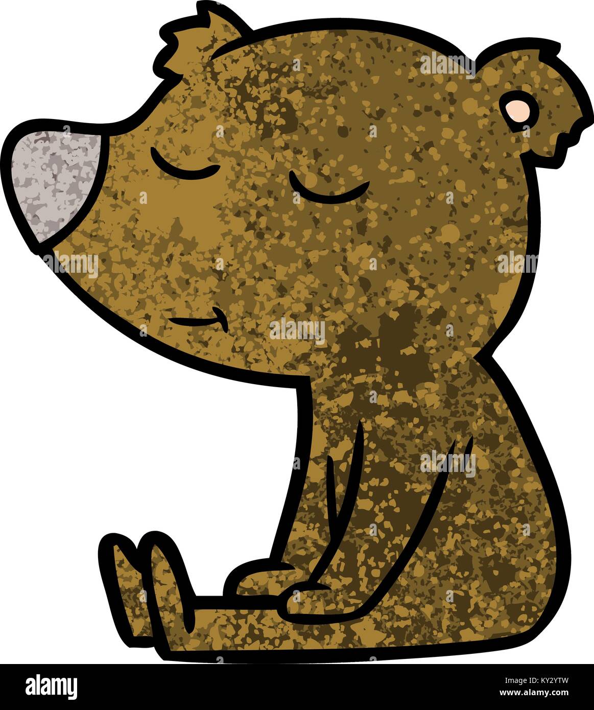 happy cartoon bear sitting Stock Vector Image & Art - Alamy