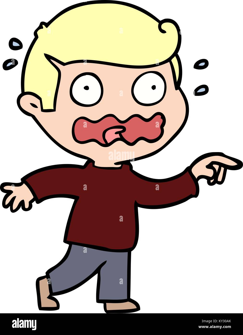 cartoon stressed out pointing Stock Vector Image & Art - Alamy