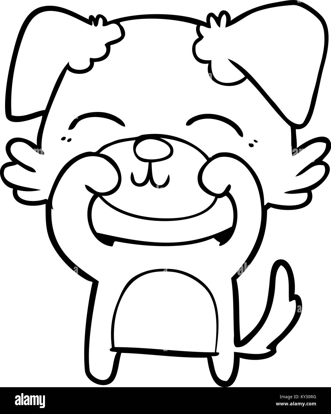 Cartoon Dog Black and White Stock Photos & Images - Alamy