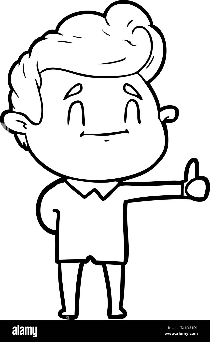happy cartoon man giving thumbs up Stock Vector Image & Art - Alamy