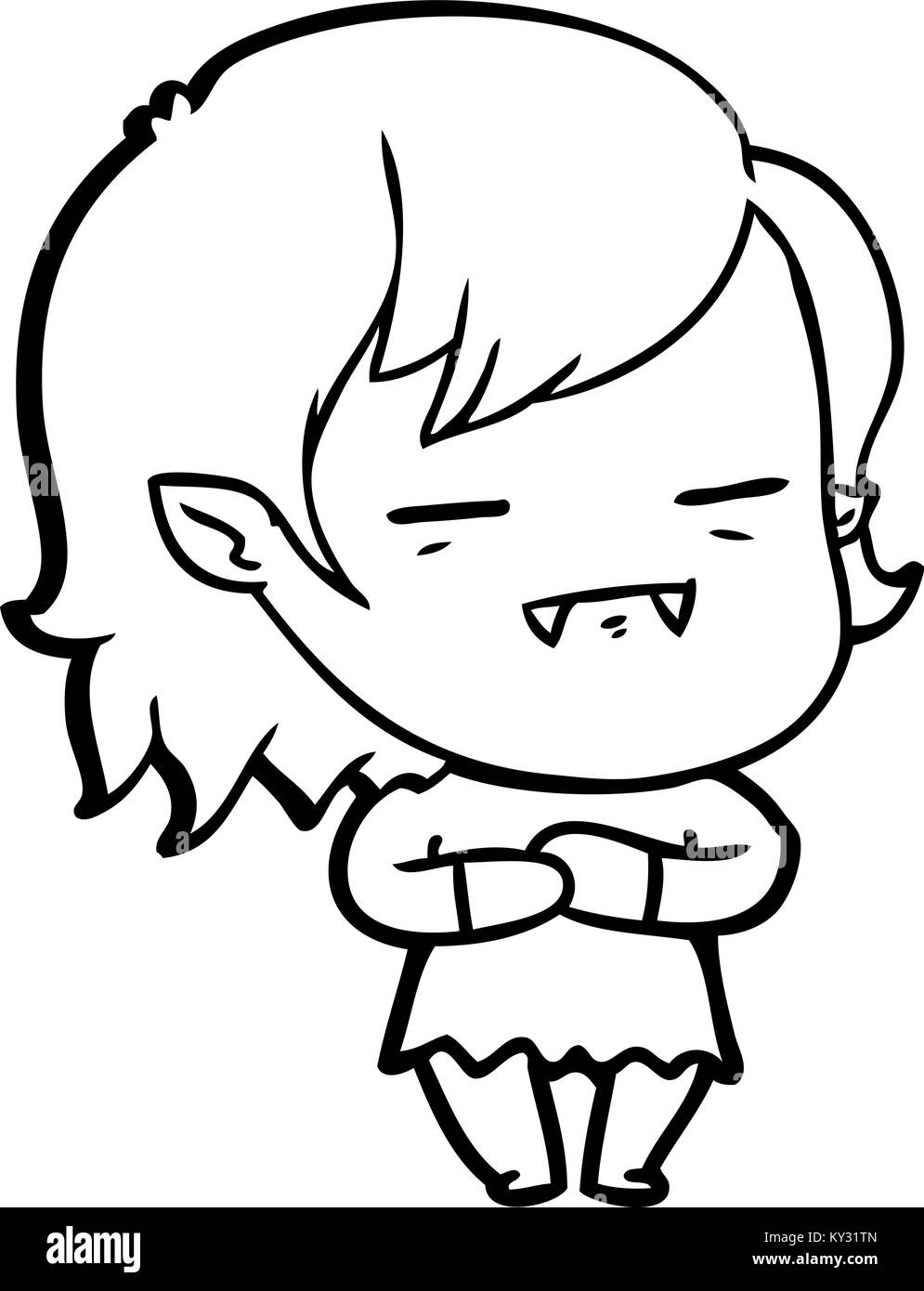 cartoon undead vampire girl Stock Vector Image & Art - Alamy