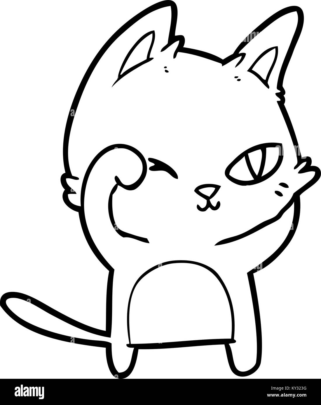 cartoon cat rubbing eye Stock Vector Image & Art Alamy