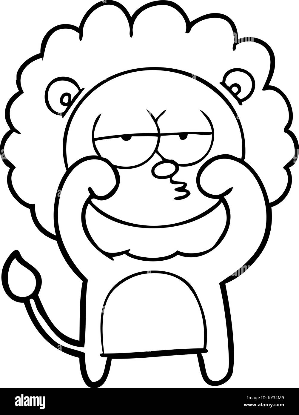 cartoon bored lion Stock Vector Image & Art - Alamy