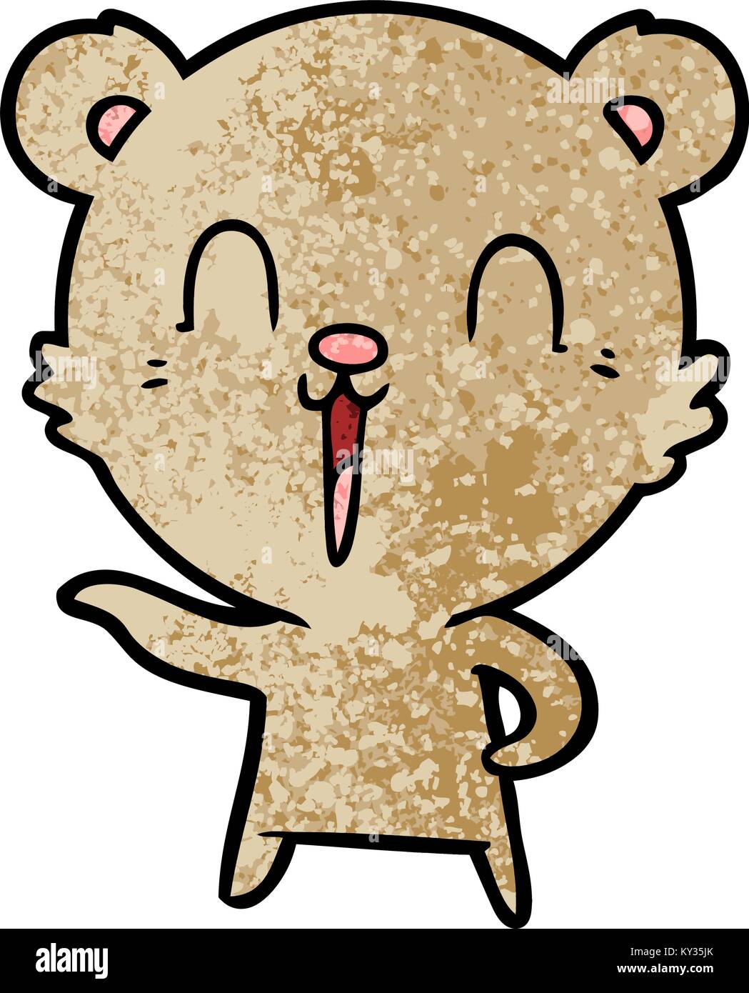 happy cartoon bear Stock Vector Image & Art - Alamy