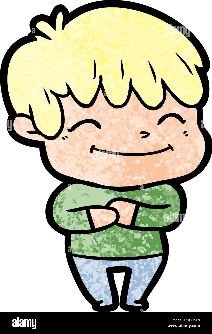 happy cartoon boy Stock Vector Image & Art - Alamy