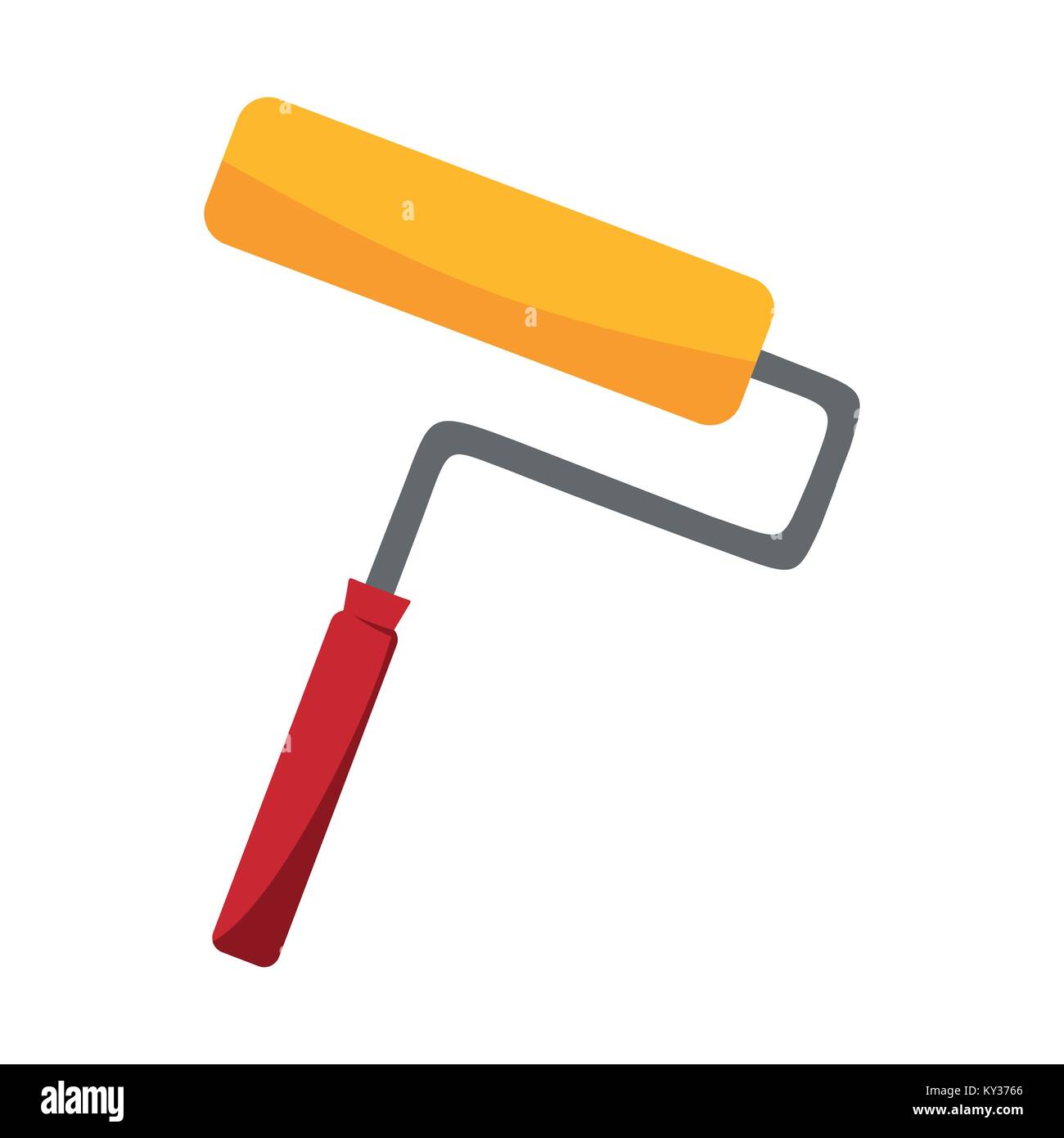 Simple Paint Roller Object Drawing Vector Illustration Graphic Design