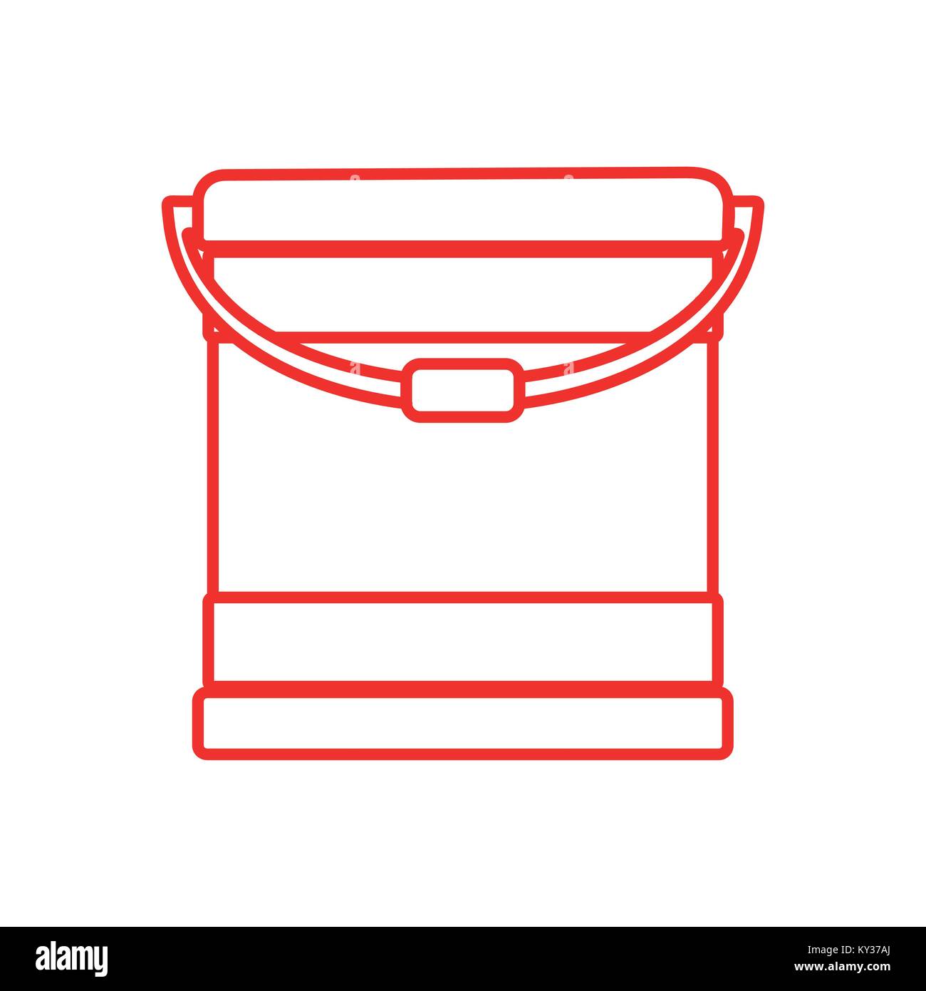 Outline Paint Bucket Object Drawing Vector Illustration Graphic Design